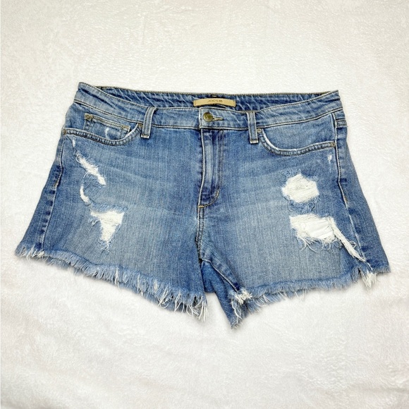 Joe's Jeans Blue Distressed Jean Shorts size 30 - Picture 1 of 4